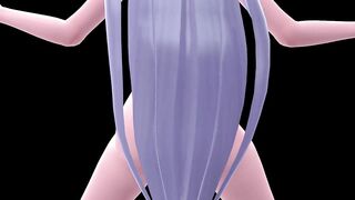 【MMD】Bubble Butt Long-haired Rems hip shaking【R-18】