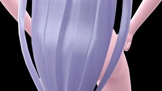 【MMD】Bubble Butt Long-haired Rems hip shaking【R-18】