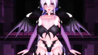 【MMD】Pretend to dance with huge breasts succubus【R-18】