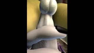 Futa Renamon Blowjob POV - By Bizzyniz