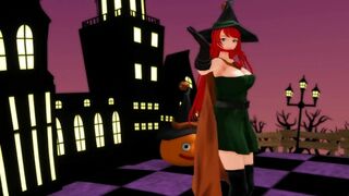 【MMD】Happy Halloween with a female wizard【R-18】