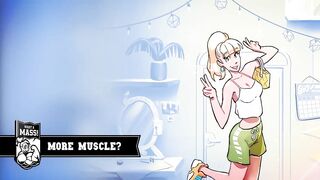 30 Days of Female Muscle Growth Animation DUBBED Giantess Muscles Massive Boobs giant bicep flex