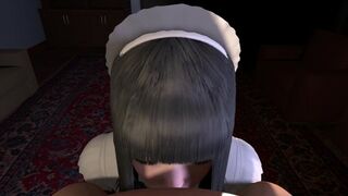 My cute maid loves to suck my dick【Hentai 3D】