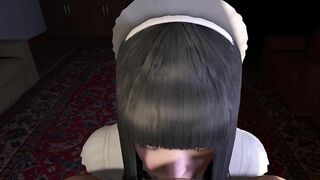 My cute maid loves to suck my dick【Hentai 3D】