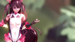 【MMD】Taimanin Yukikaze with her unshakable eye [Short-Cast-off version]【R-18】