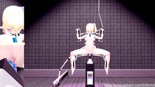 Kaguya Sama Love is War - Ai Hayasaka Filled with Cum in All Holes by Machines Bondage BDSM Blowjob