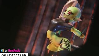 Lord Dominator Sex Machine Deep Anal with Belly Bulge and Cumflation 3d animation with sound