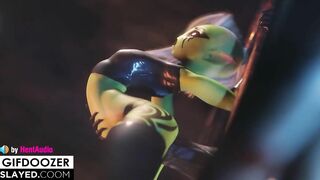 Lord Dominator Sex Machine Deep Anal with Belly Bulge and Cumflation 3d animation with sound