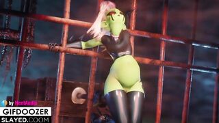 Lord Dominator Sex Machine Deep Anal with Belly Bulge and Cumflation 3d animation with sound