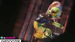 Lord Dominator Sex Machine Deep Anal with Belly Bulge and Cumflation 3d animation with sound