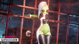 Lord Dominator Sex Machine Deep Anal with Belly Bulge and Cumflation 3d animation with sound