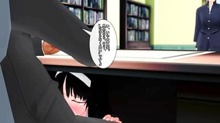 Student works with her mouth to get good grades【Hentai 3D】