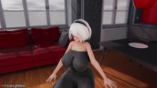 [Breast Expansion] 2B Giantess Growth