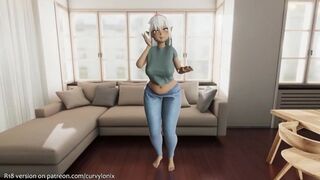 [MMD] Kuroeda-san _ Elf - San - Breast Expansion