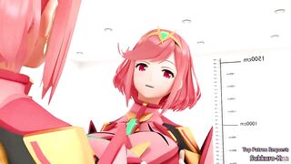 Mini-Giantess - Switched - A Pyra_Mythra Growth Animation