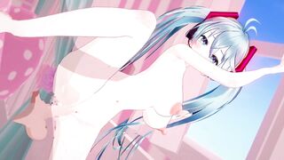 【Vocaloid 初音ミク】初音ミクがバックでセックスするだけLoop1