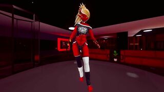 Femboy demon striptease in VR