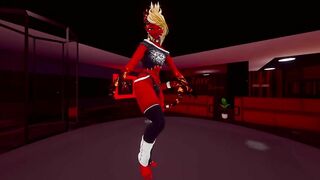 Femboy demon striptease in VR