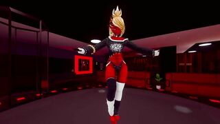 Femboy demon striptease in VR