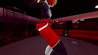 Femboy demon striptease in VR