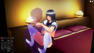 [3D HENTAI]　清楚巨乳女子高生が強SEX連続中出し果てには痴女に落ちる