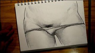 Do you want to see what is under my panties? Pussy drawing.