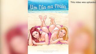 História em Quadrinho Pornô (Cartoon HQ) - Um Dia na Praia - As Patricinhas - Câmera Caseira