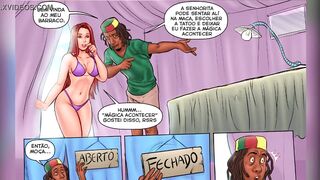 História em Quadrinho Pornô (Cartoon HQ) - Um Dia na Praia - As Patricinhas - Câmera Caseira