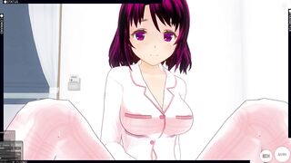 3D HENTAI in Pajamas Masturbates before Bed