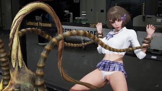 3D Tentacle Monster Breeds Waifu - Hentai Monster