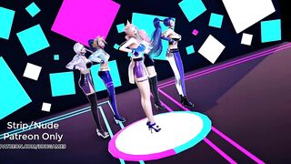 [MMD] EXID - DDD Sexy Kpop Dance Kda Ahri Akali Kaisa Evelynn Seraphine Kda all out