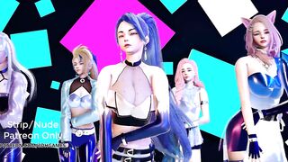 [MMD] EXID - DDD Sexy Kpop Dance Kda Ahri Akali Kaisa Evelynn Seraphine Kda all out