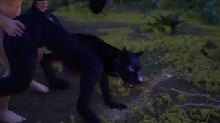 3D Werewolf Monster Lets Human Breed Her