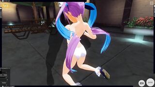 3D HENTAI Minato Aqua Jerking off Big Cock with Big Tits