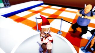 Mmd Christmas Santa Fucked and Squirting on my Helper