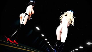 Mmd KanColle Kaohsiung and Atago will make all Man Cum 3D Animation