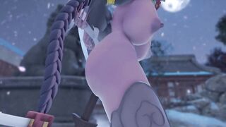 Mmd Unholy Big Tits want to Fuck him Hard