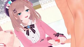 [VR 360 4K] Lulu Suzuhara Nijisanji Vtuber Handjob and Doggy Style