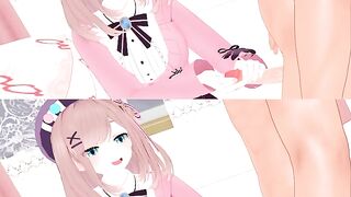 [VR 360 4K] Lulu Suzuhara Nijisanji Vtuber Handjob and Doggy Style