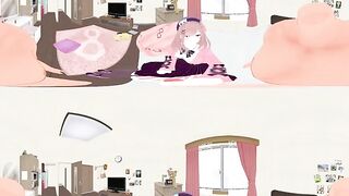 [VR 360 4K] Lulu Suzuhara Nijisanji Vtuber Handjob and Doggy Style