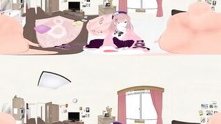 [VR 360 4K] Lulu Suzuhara Nijisanji Vtuber Handjob and Doggy Style