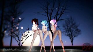 MMD R18 4k UHD Bikini MIku and Sisters - DDD - 1067