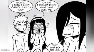 Very hot threesome full of orgasms - comic