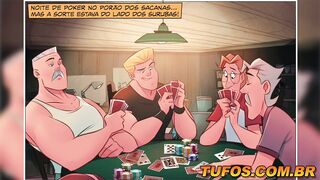 Gang Bang at the poker table! One girl and several guys! - The Bastards HQ 73