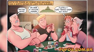 Gang Bang at the poker table! One girl and several guys! - The Bastards HQ 73