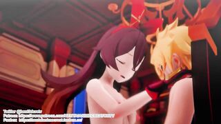 Amber Genshin Impact 3D HENTAI Animation Shortver