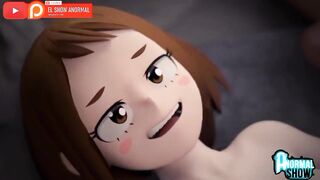 Uraraka x deku x momo my hero academia sex doblaje