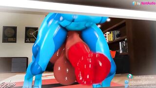 Futa Samus clones rough doggystyle anal fuck (Metroid Dead 3d animation loop with sound)