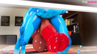 Futa Samus clones rough doggystyle anal fuck (Metroid Dead 3d animation loop with sound)