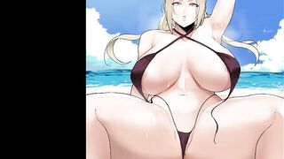 Jerk Off Challenge - Tsunade AND Raikage